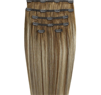 Clip on hair extensions #12/613 Dark Blondmix - 7 sett - 60 cm | Gold24